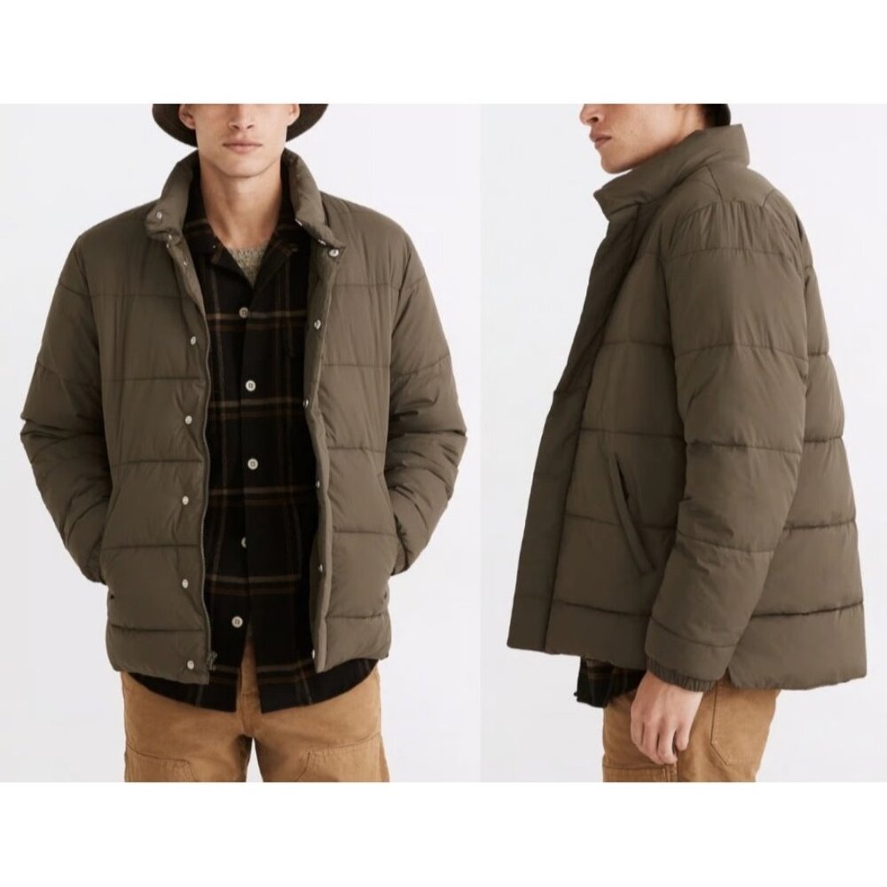 Madewell Men's XL Quilted Puffer Jacket Cargo Green - Picture 1 of 12